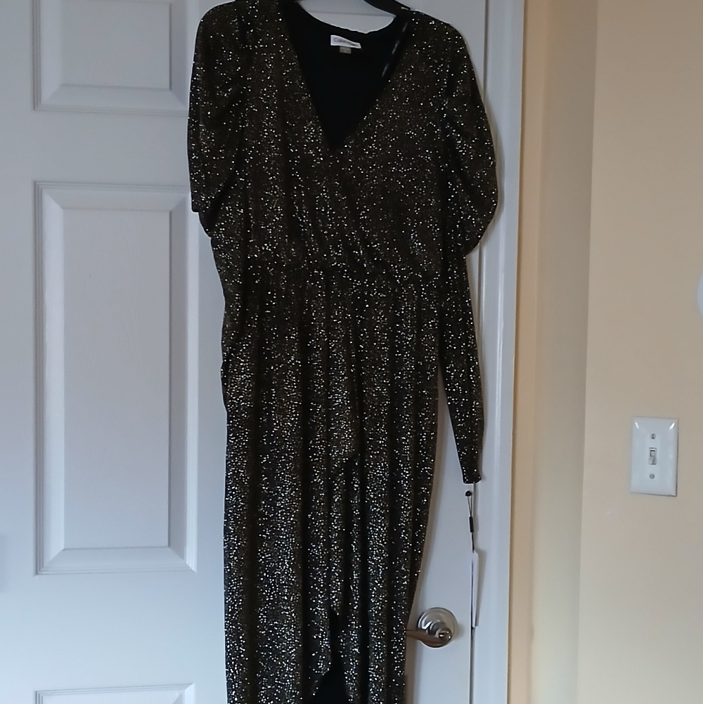 Black and Gold Sparkle Dress